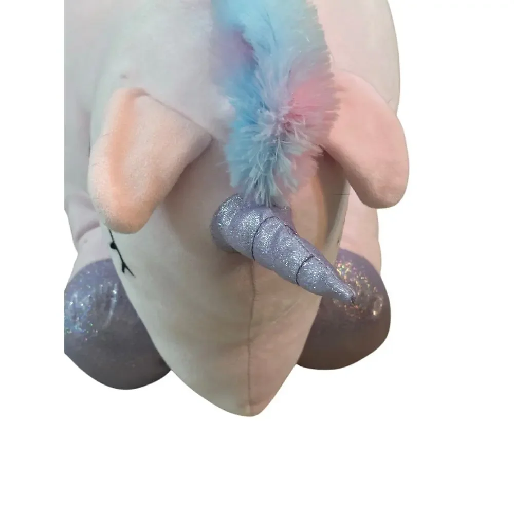 Memebers Mark plush super soft unicorn pink pillow 24” long euc decoration only